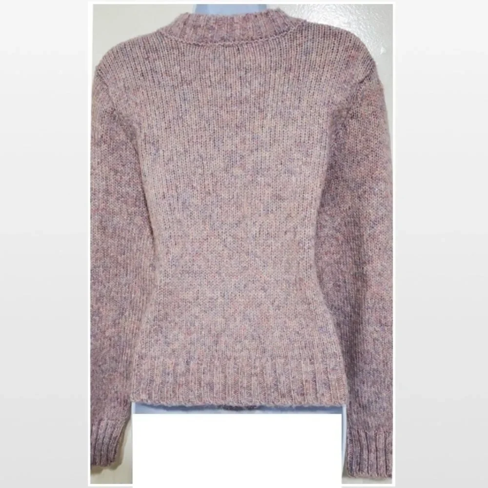 New Purple & Pink Cable ChunkyโKnit Cropped Pullover Sweater - Picture 11 of 16
